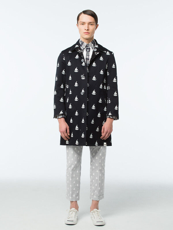 KOE THOM BROWNE MENS BOAT BALLCOLLAR COAT