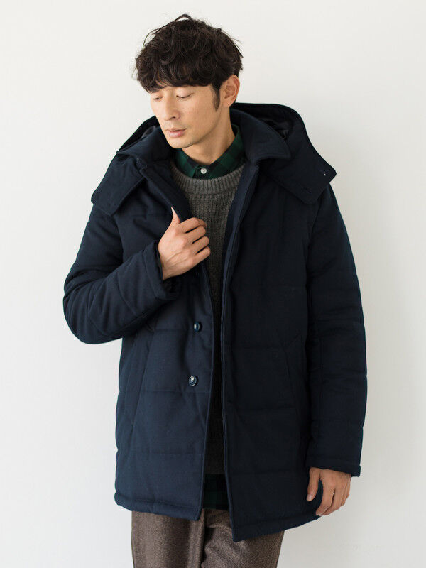 Mens フード脱着 中綿ステンカラーコート Koe コエ 公式 通販サイト Koe コエ のコート