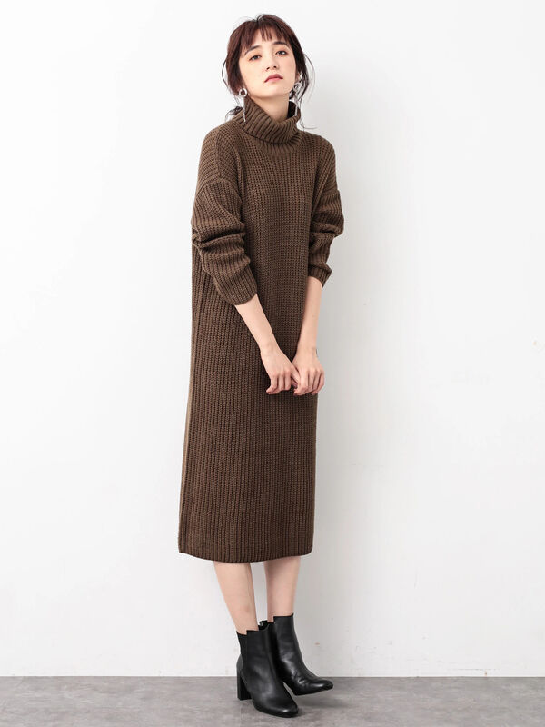 片畦ニットワンピース Koe コエ 公式 通販サイト Koe コエ のワンピース