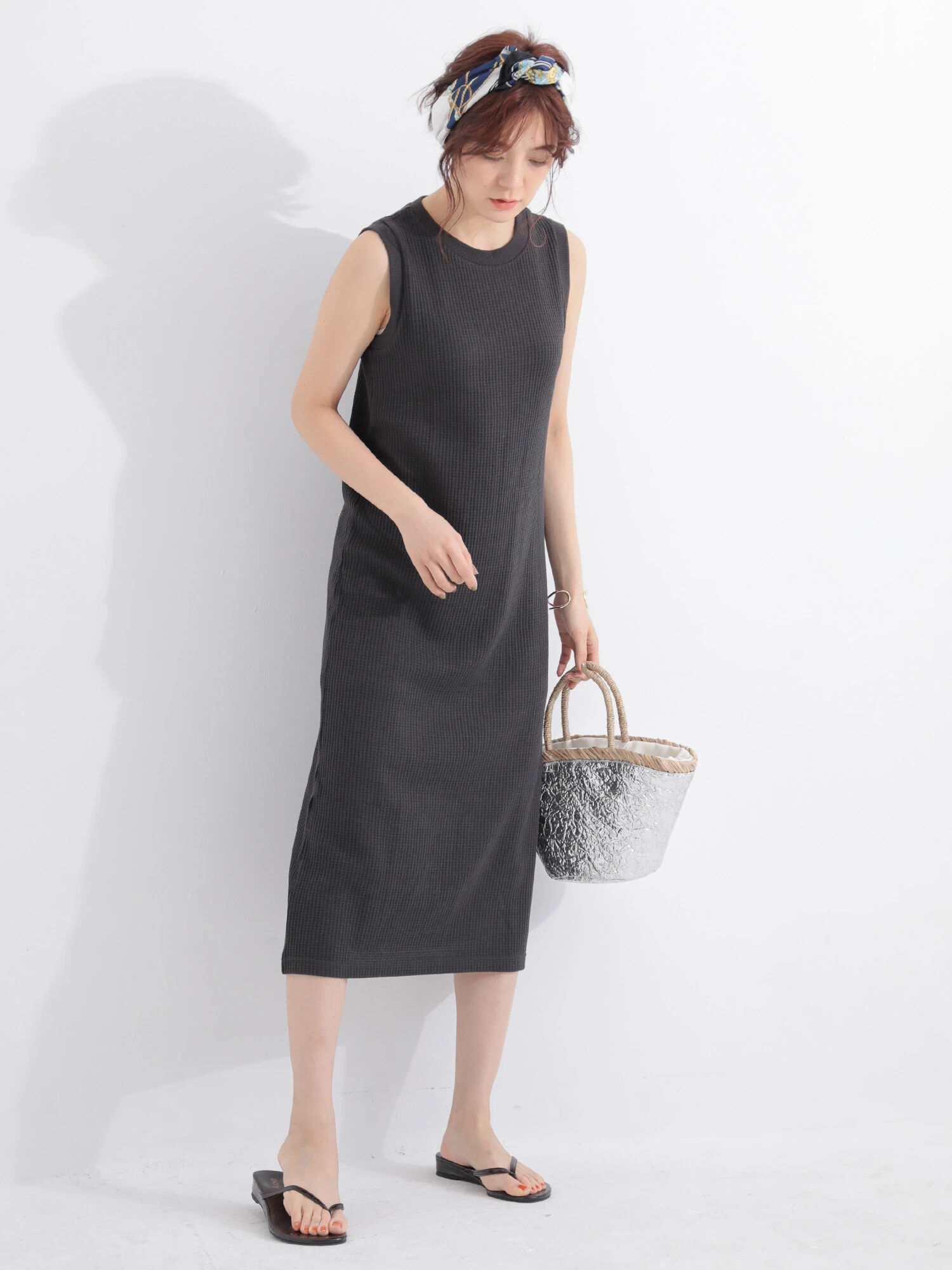 ノースリーブワッフルワンピース Koe コエ 公式 通販サイト Koe コエ のワンピース