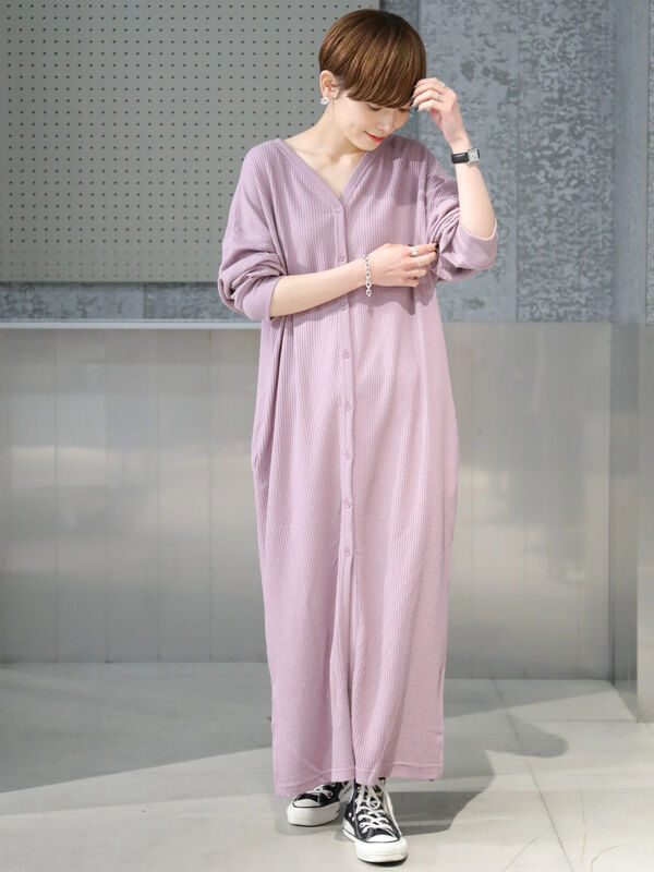 前後2way ワッフルワンピース Koe コエ 公式 通販サイト Koe コエ のワンピース