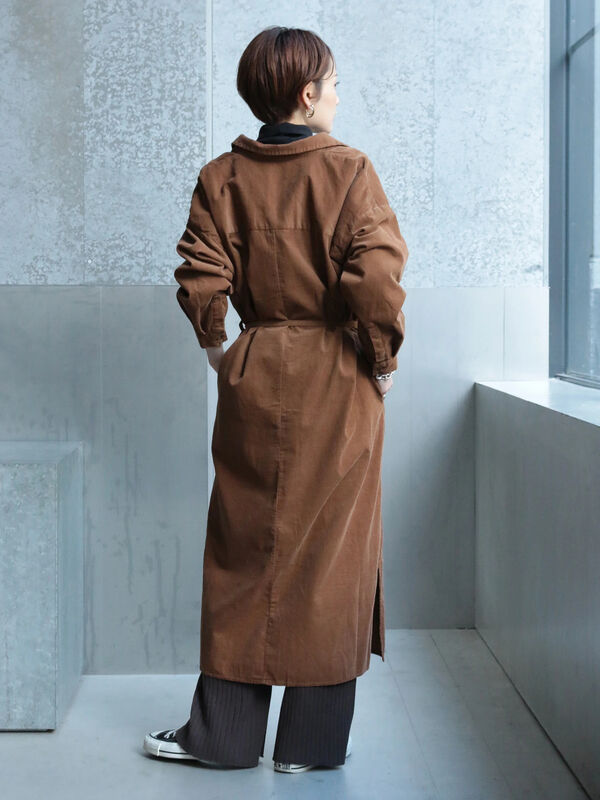 細コーデュロイシャツワンピース Koe コエ 公式 通販サイト Koe コエ のワンピース