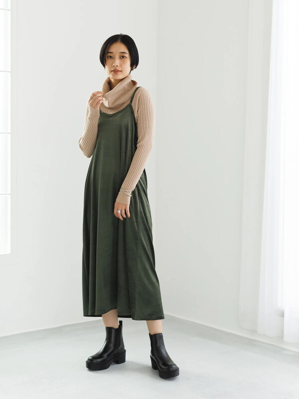 ベロアキャミワンピース Koe コエ 公式 通販サイト Koe コエ のワンピース