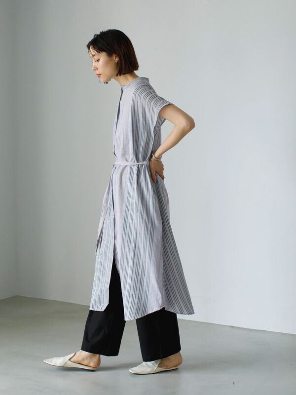 スラブストライプシャツワンピース Koe コエ 公式 通販サイト Koe コエ のワンピース