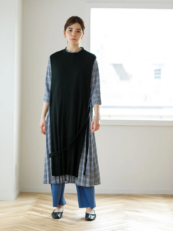 Set ニットベスト チェック柄シャツワンピース A1ccxfb Koe コエ Koe Women S コエウィメンズ のワンピースアイテム Koe コエ 公式 通販サイト